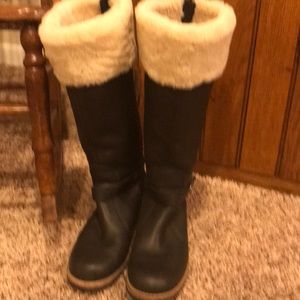 UGG Sheepskin-Lined Waterproof Leather Boots